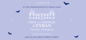 Invitation evenement chauve souris 2023
