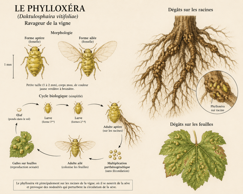 Le Phylloxera, un ravageur des vignobles